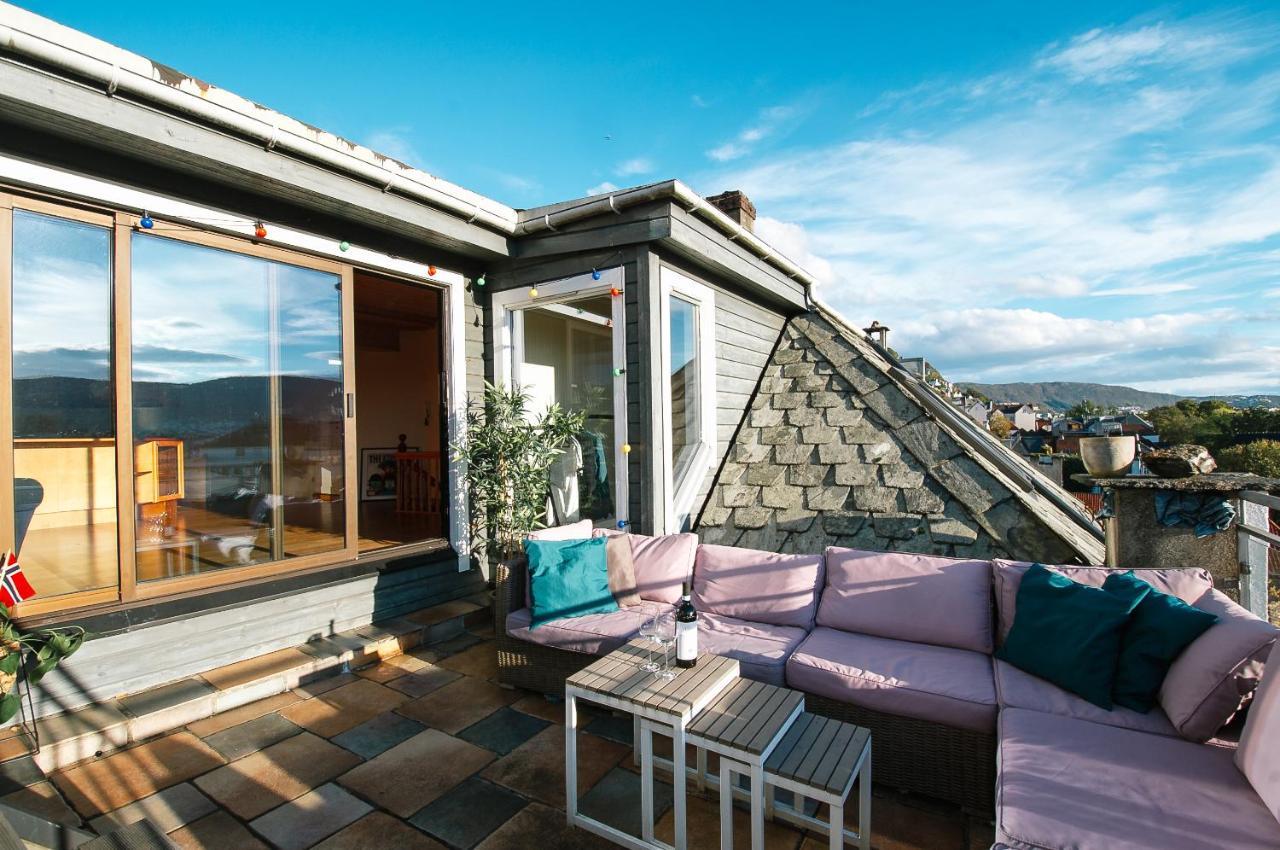 Spacious Penthouse With Grand Terrace Bergen Exterior foto