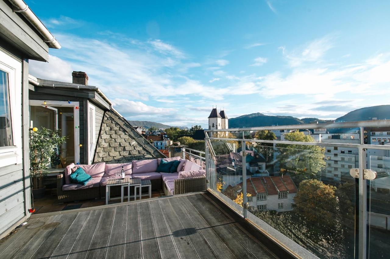 Spacious Penthouse With Grand Terrace Bergen Exterior foto